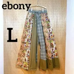 【ebony エボニー】ウエストゴム ワイドパンツ ガウチョ M〜 L 花柄