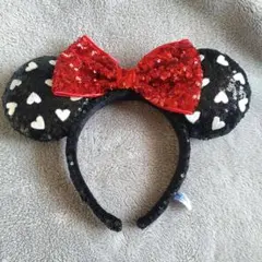 【匿名配送】ミニー東京ディズニーランドカチューシャハートスパンコール