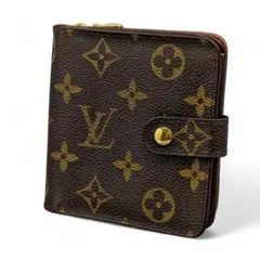 美品 ルイヴィトン モノグラム コンパクトジップ 折り財布 ①