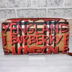 Burberry ロゴパターン TBモノグラム ラウンド長財布 新品未使用