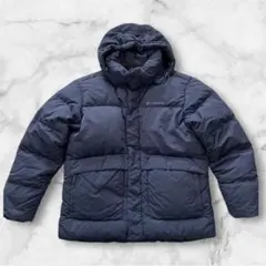 ★Columbia ダークネイビーダウンジャケット フード付き