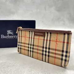 BURBERRY ノバチェック ブラウン ポーチ 9465のサムネイル