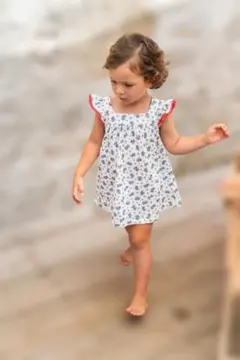 新品 86cm ベビー ワンピース 女の子 夏 お出かけ オーガニックコットン