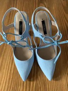 ★試着のみ★ ZARA ポインテッドトゥ バックストラップパンプス 37