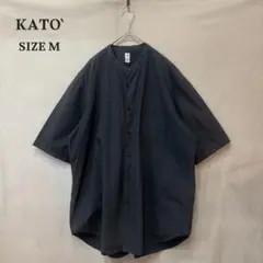 KATO` カトー ワイド バンドカラーシャツ 半袖 ブラック系 M メンズのサムネイル