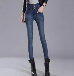 新品未使用 バズ ハイウエストスキニーデニム ストレッチ ジーンズ ズボン