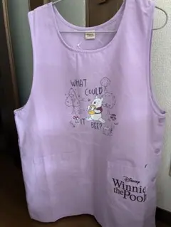 くまのプー エプロン ラベンダー