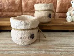 モルタル鉢 麻袋型 2個セット リメイク鉢 リメイク缶