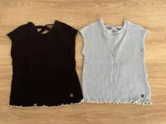 BREEZE リブ編みノースリーブタンクトップ2枚セット