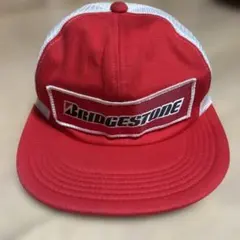 【美品】BRIDGESTONE メッシュキャップ レッド ホワイトのサムネイル