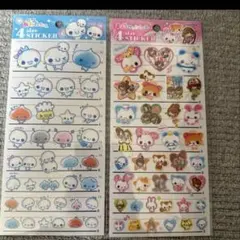 (正規品)4サイズステッカー平成ファンシー　あわわちゃん2点セット