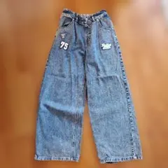 グローバルワーク　デニムワイドレッグパンツ 150cm