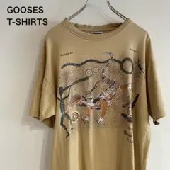 【レア】オーストラリア アートT アボリジニ 民族 ベージュ XL 古着