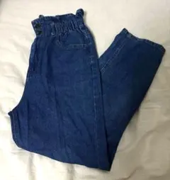 ハイウエスト デニムパンツ ウエストゴムのサムネイル