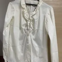 BURBERRY フリル付きシャツ 38