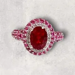 QVC K18WG アンデシン 1.0ct サファイア ダイヤリング - メルカリ