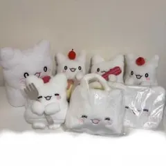 はなまるおばけ　ぬいぐるみ5点　ミニトートバッグ2点