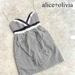 alice+olivia アリスアンドオリビア ストライプ ドレス ワンピースのサムネイル