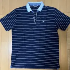 Eddie Bauer メンズ ポロシャツ ネイビー ボーダー Sのサムネイル