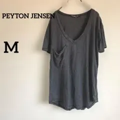PEYTON JENSEN ダークグレー VネックTシャツ
