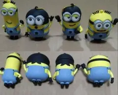 ミニオンズ　ラバーマスコットキーホルダー　4個セット♪