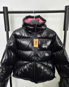 Stussy ダウンジャケットプラックxピンク S