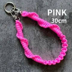 オーダーOK! ハンドストラップ　パラコード　推し色　ピンク　スマホ　ペンライト