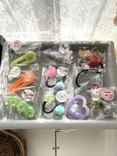 ハンドメイド　ヘアゴム　ヘアクリップ　イヤリング　キッズ　子供　プレゼント