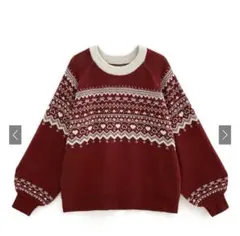 GRL ノルディック柄ニットトップス 【gn331】