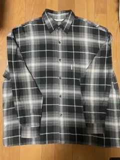 COOTIE オンブレ チェック柄 オープンカラー ボックス ワイド シャツ M COOTIE / Ombre Check Open Collar Shirt