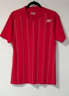 YONEX 認定バトミントンゲームシャツ、ユニサイズM 赤