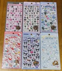 【正規品】サンリオ 第二弾 文字ボンボンドロップシール ６種セット