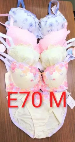 ブラジャー＆ショーツ 4組セット E70 Mサイズ