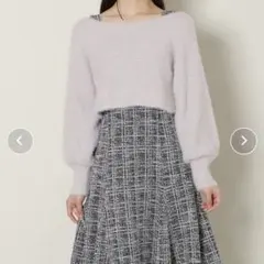 WILLSELECTION【ニットのみ】カットツイードワンピース×フェザーニット