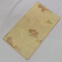 日本製 正絹袋帯 金色系/仕立て上がり/六通柄 お値打ち　322