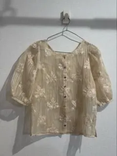《お値下げ可能》RANDA 花柄刺繍 バルーン袖 トップス　オケージョン