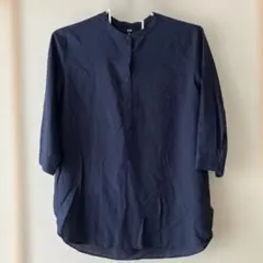 UNIQLO ネイビー 五分袖シャツ XL