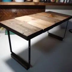 木製サイドテーブル（ツートンカラー）長さ44cm
