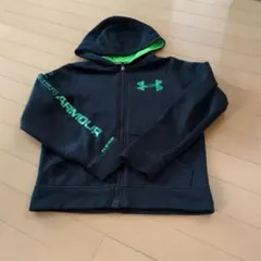 Under Armour フード付きパーカー YMD/JM/M 黒/緑