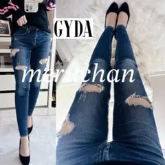 【美品】GYDA LEFT SIDE BROKENスキニーデニムパンツ