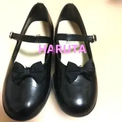 HARUTAリボン付きフォーマルシューズ黒19㎝