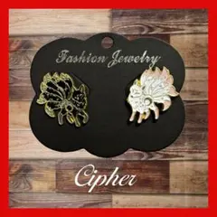 【Xmas SALE】■九尾狐　陰陽デザイン　ピンバッジ　２色セット ■箱付　２