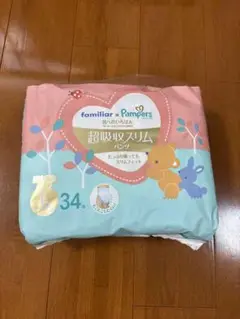familiar x Pampers 超吸収スリムパンツ 34枚入り