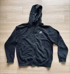 Nike ブラック フルジップフレンチテリーパーカー　L