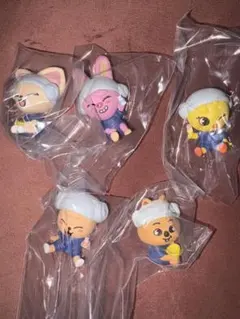 SKZOO サウナフィギュア　5種　ガチャガチャ　ガチャ スキズ