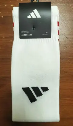 adidas AEROREADY サッカー用ソックス M ホワイト/レッド