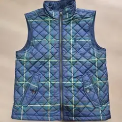 POLORALPH LAURENキッズダウンベスト青系チェックラルフ140150