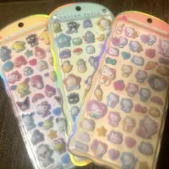 【正規品】サンリオ キャラクターシール3パックセット コットンパフィーシール