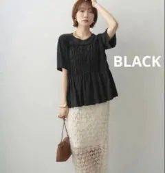 Lumier 完売品⭐︎新品クールタッチシャーリングTEE/BLACKリュミエ