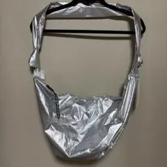 Discoat【超軽量】メタリックビッグショルダーバッグ シルバー